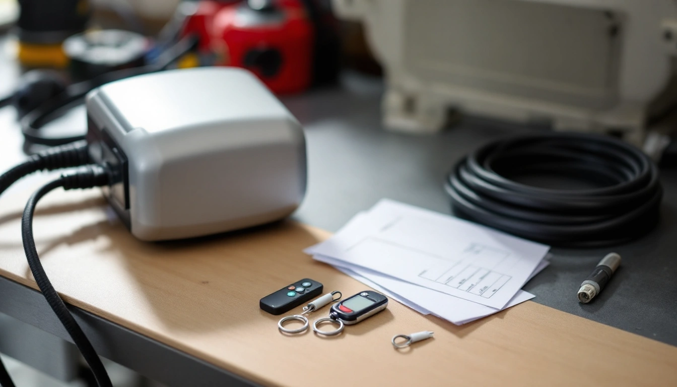 Unbranded controls and small hardware on a planning desk