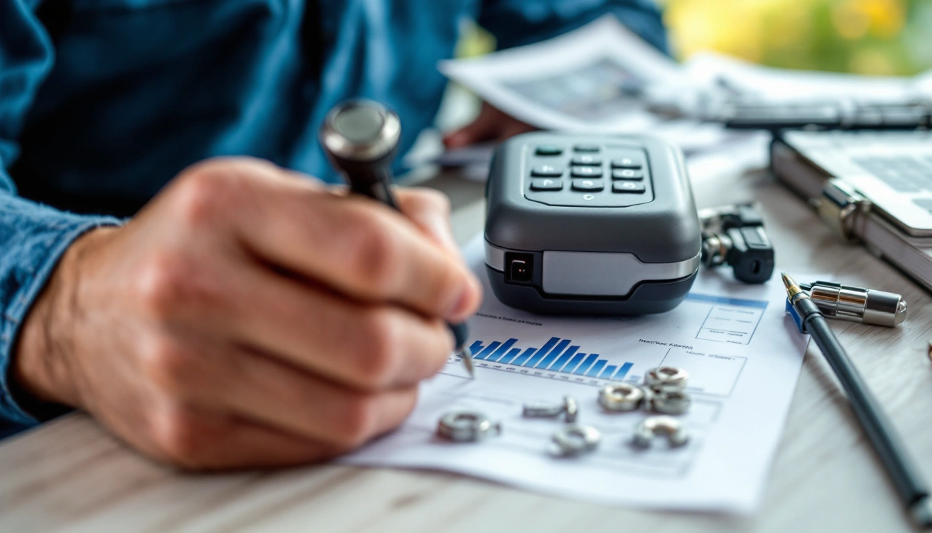 Unbranded controls and small hardware on a planning desk