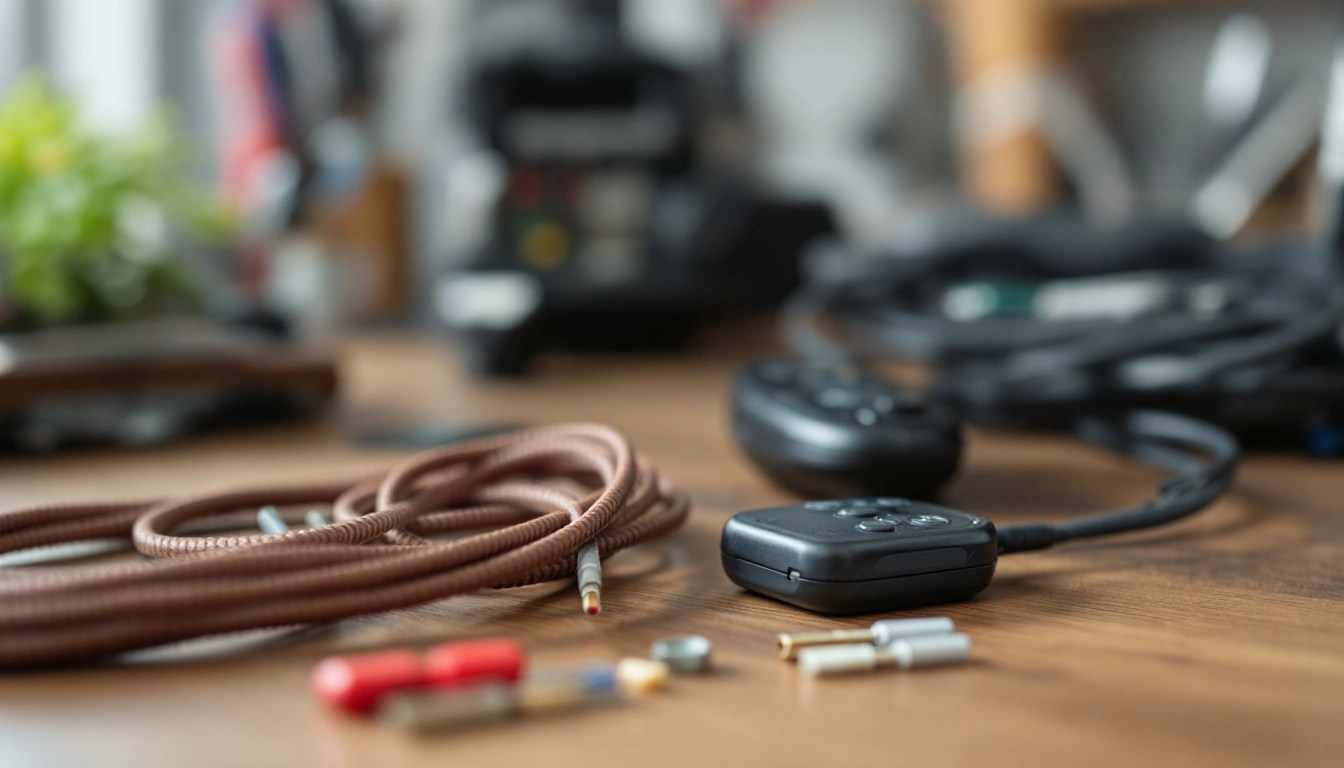 Unbranded controls and small hardware on a planning desk