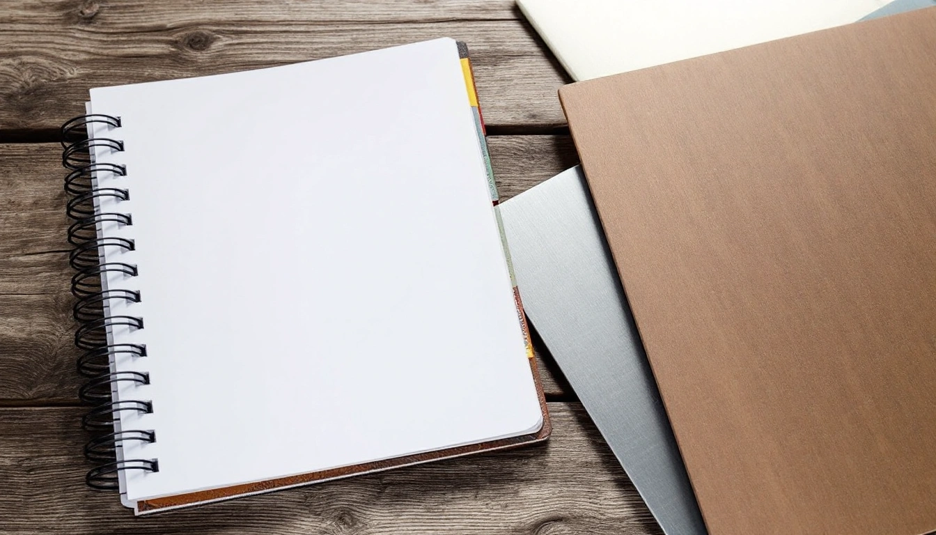 Notebook and planning materials on a desk