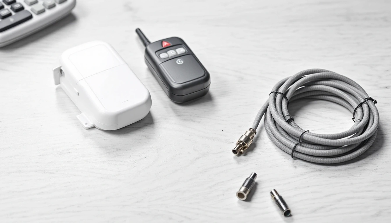 Unbranded controls and small hardware on a planning desk