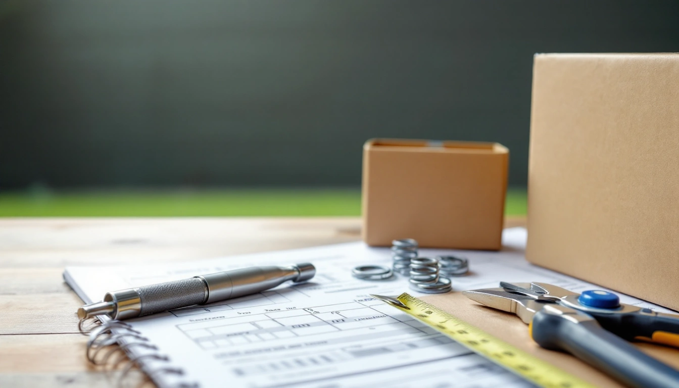 Notebook and planning materials on a desk
