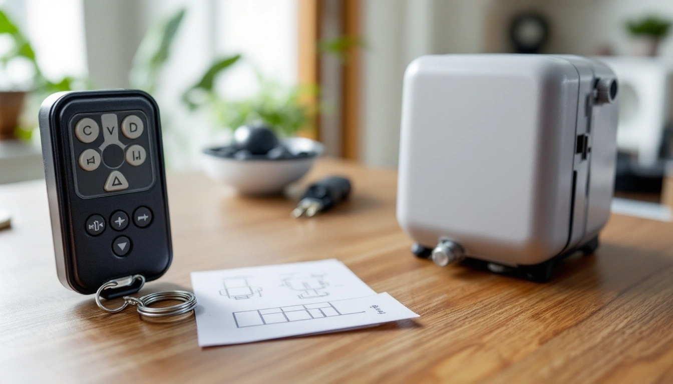 Unbranded controls and small hardware on a planning desk