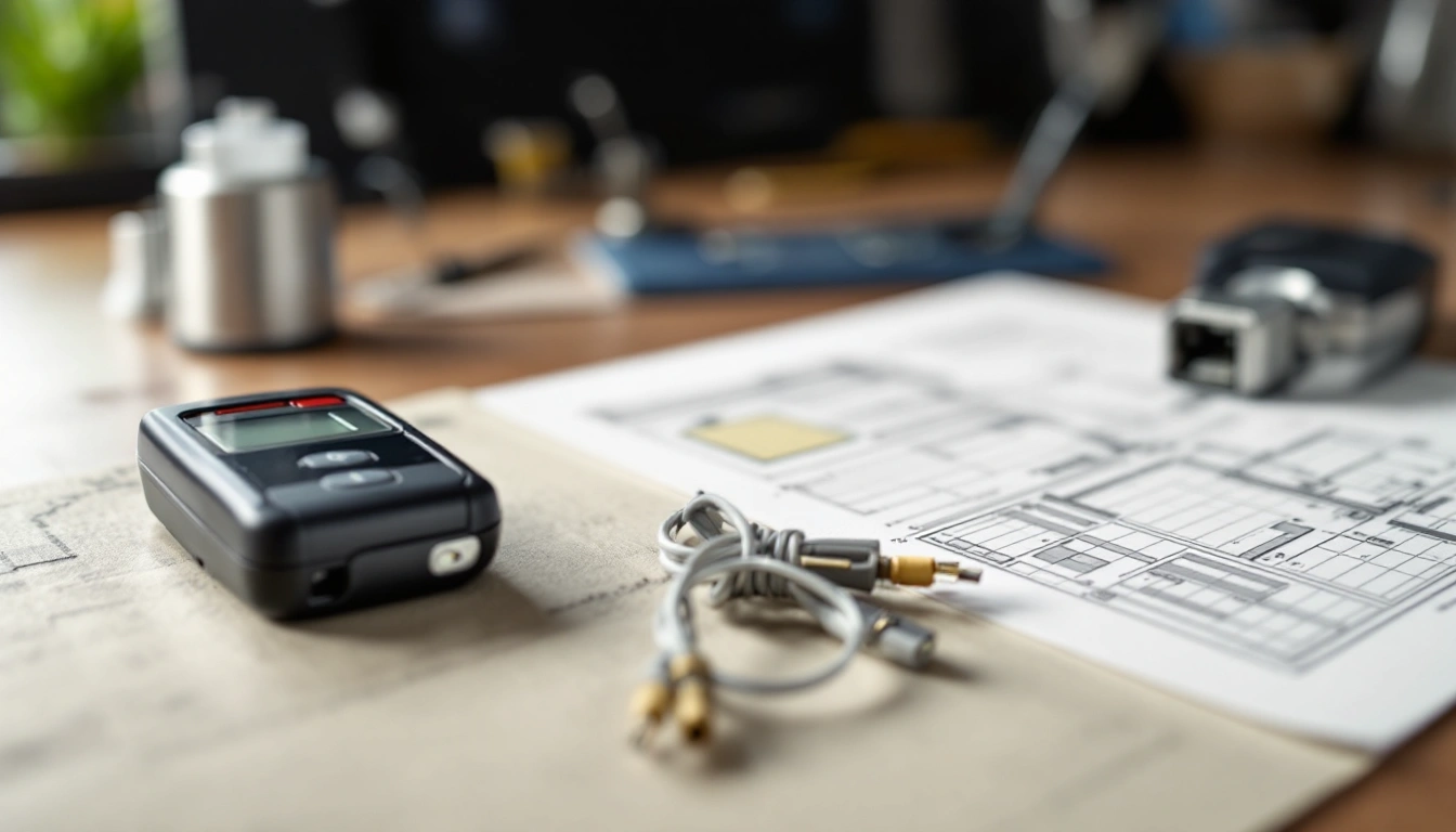 Unbranded controls and small hardware on a planning desk