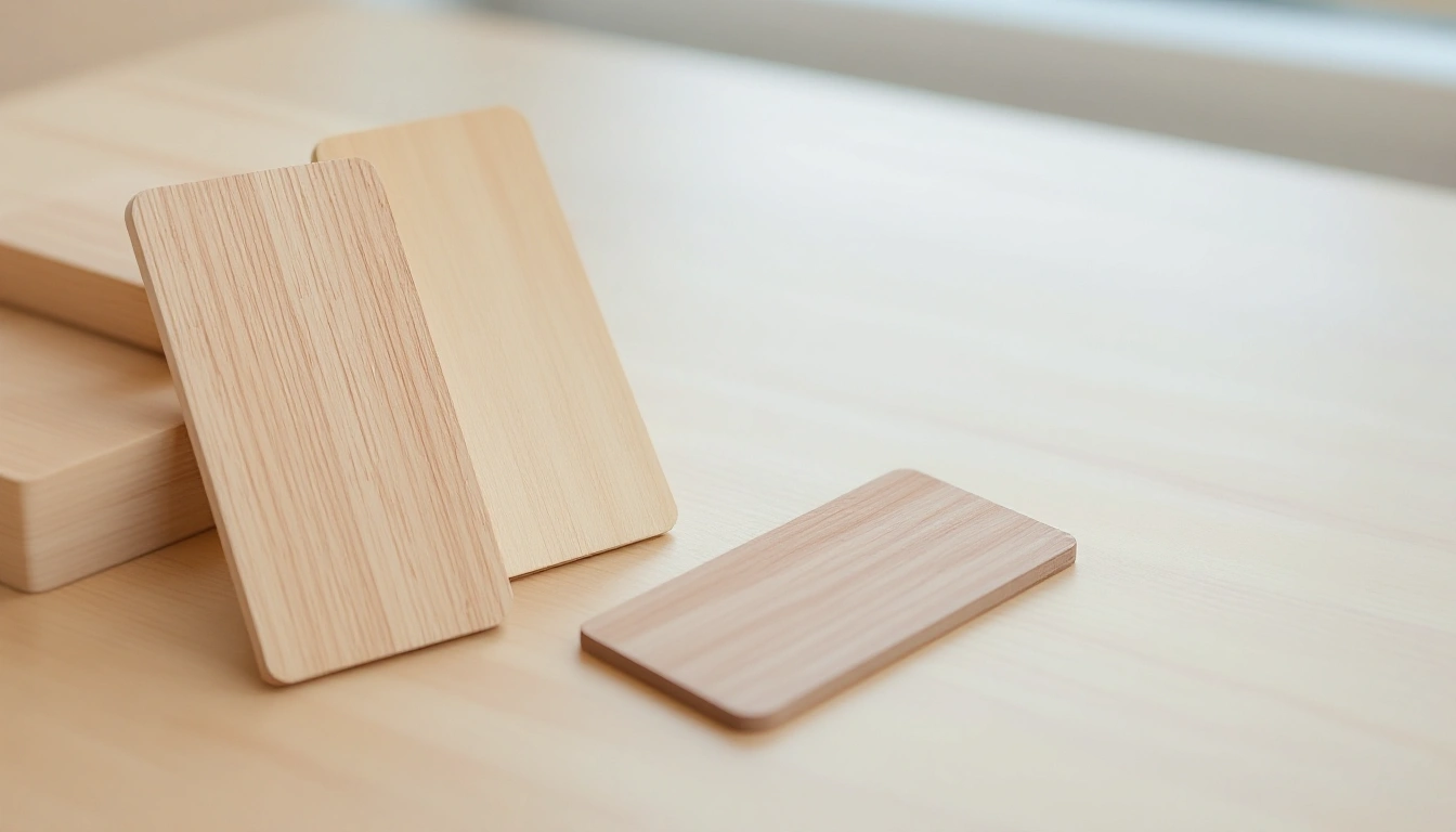 Wood samples in several natural tones